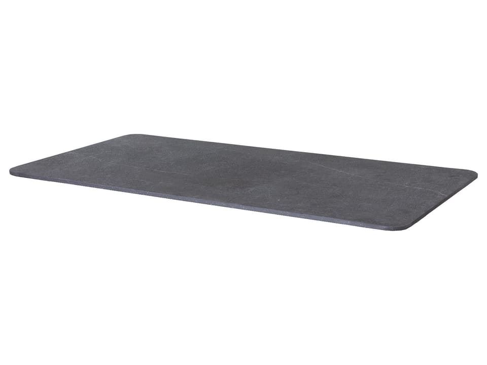 Twist Rectangular Ceramic Coffee Table Top in Fossil Black