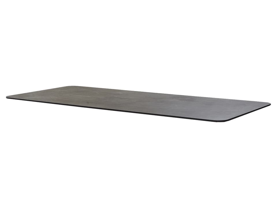 Aspect 83-Inch Fossil Ceramic Rectangular Table Top in Black