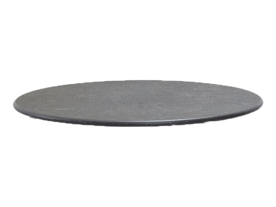 Twist 18-Inch Round Ceramic Table Top in Fossil Black