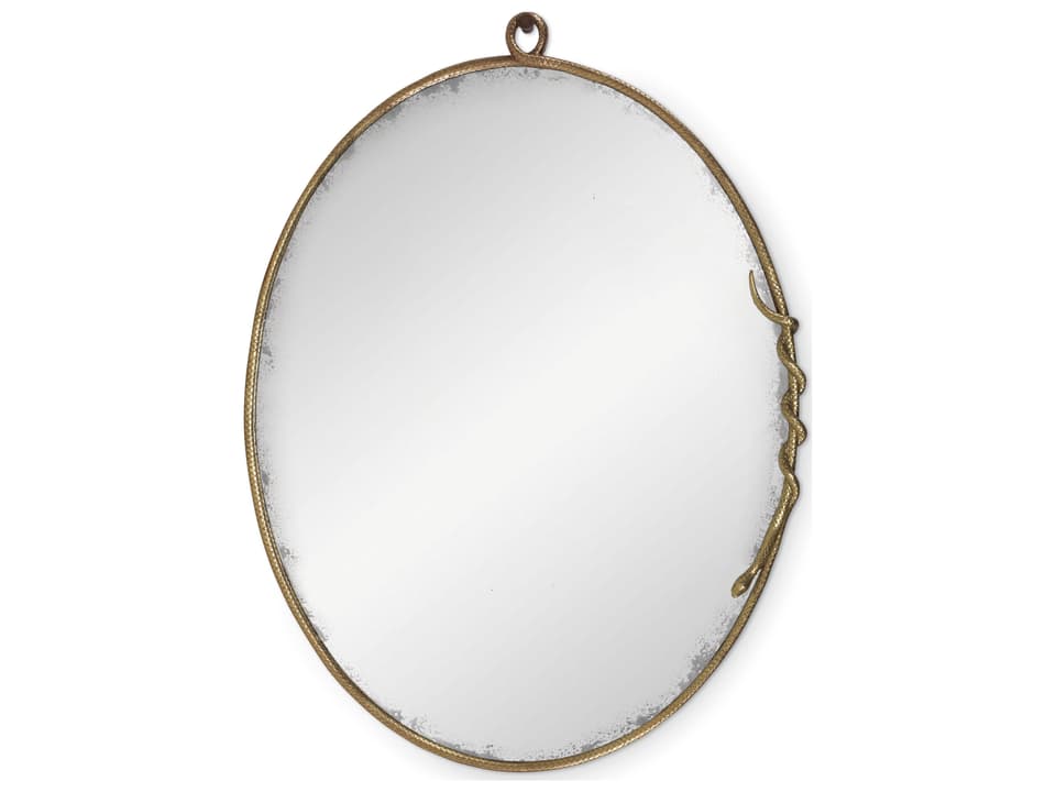 Eve Mirror in Antique Brass Finish