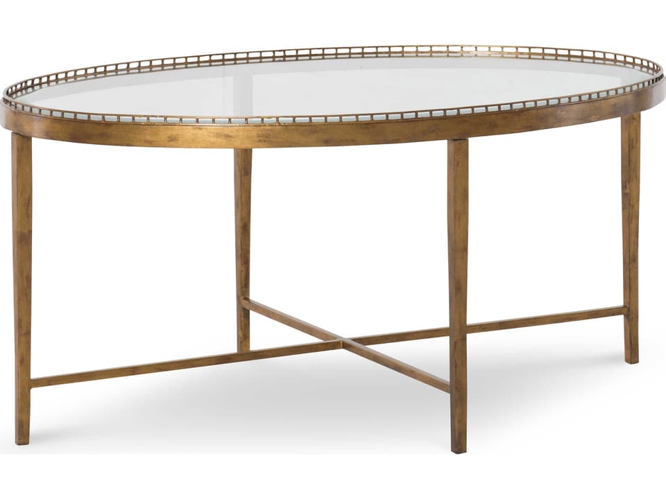 Details Occasional Oval Glass Coffee Table