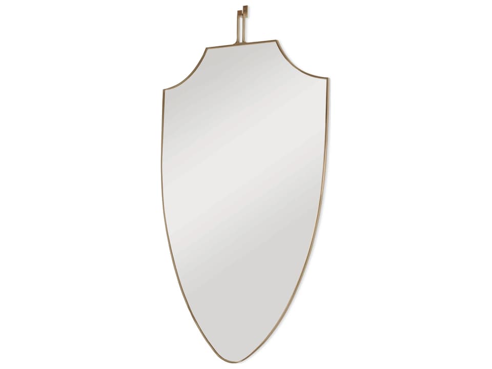 Windsor Smith Shield Mirror with Polished Gold Edging