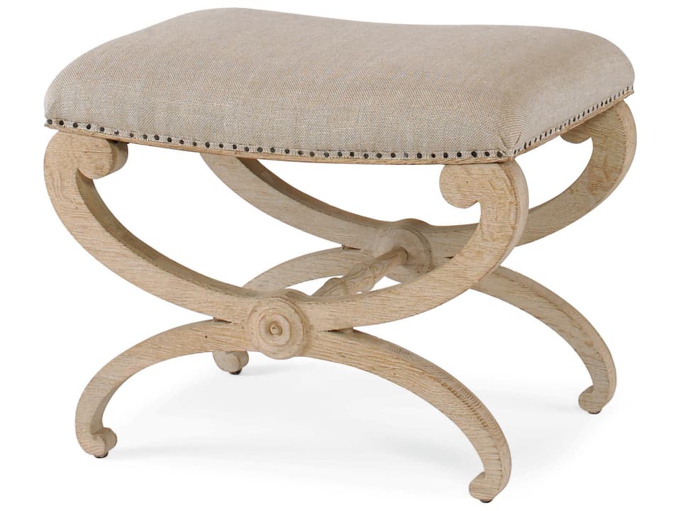 Sienna Tabouret Upholstered Bench with Nailhead Trim