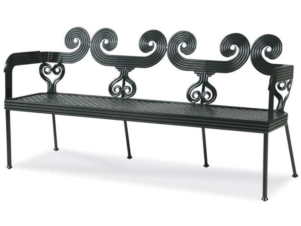 Augustine 66-Inch Aluminum Garden Bench in Litchfield Green