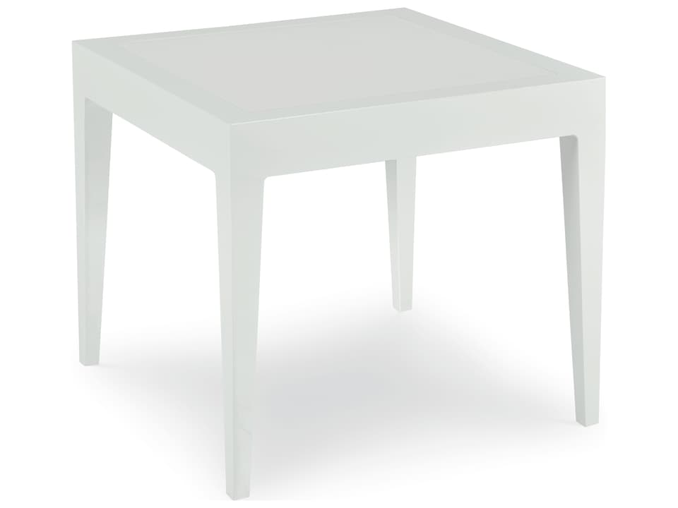 Allison Paladino Sail Aluminum Square Tempered Glass End Table