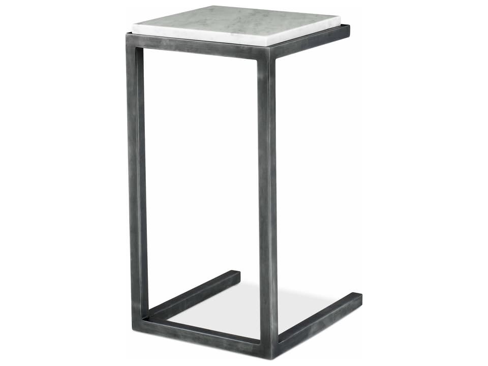 Complements Rectangular Steel End Table with Stone Top