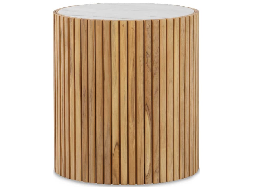 Coralia 18-Inch Round Outdoor Accent Table