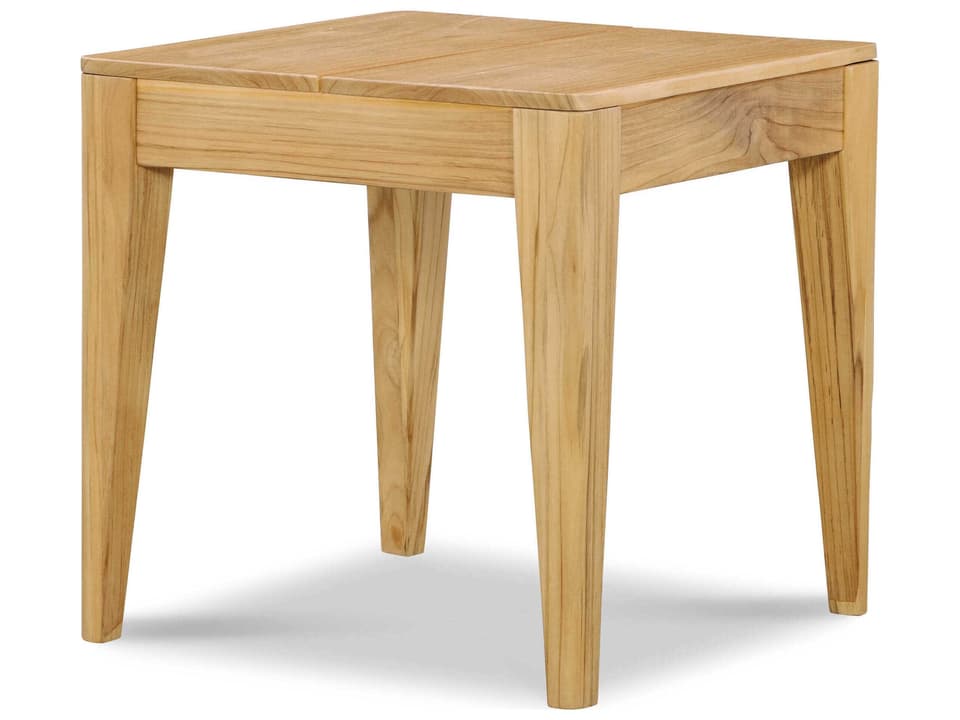 West Bay 26 Inch Square Teak End Table in Natural
