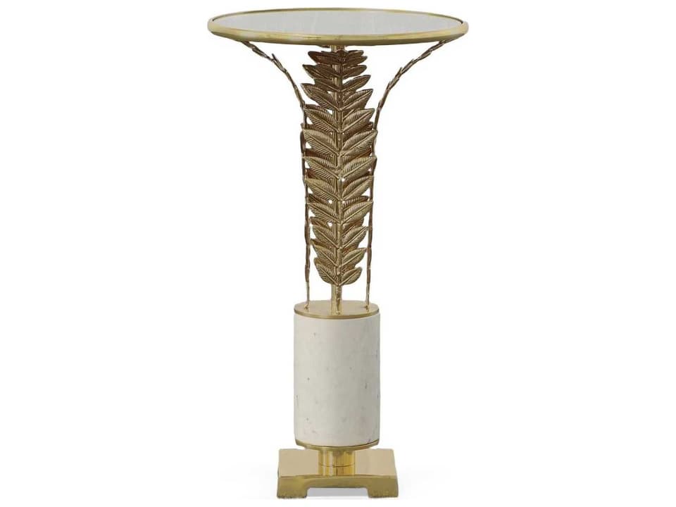 Grand Tour Arlo Round Accent Table with Antique Mirror Top