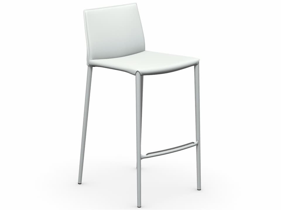 Boheme Counter Stool in Metal and Regenerated Leather