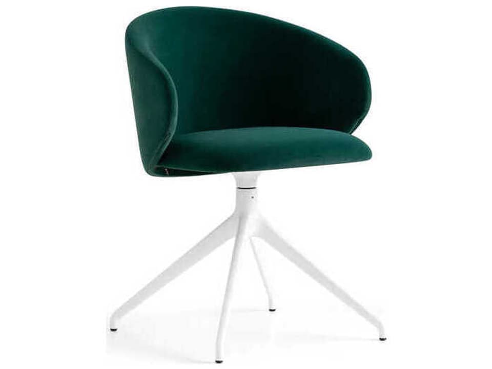 Tuka Green Upholstered Swivel Office Chair