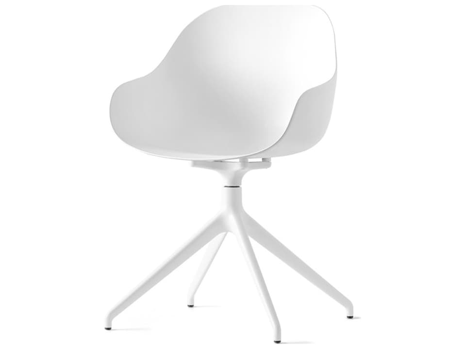 Academy White Arm Dining Chair