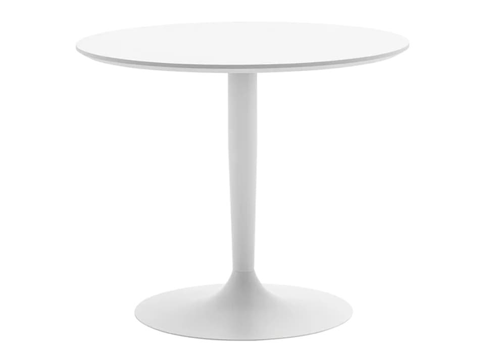 Planet Round Dining Table with Metal Pedestal Base