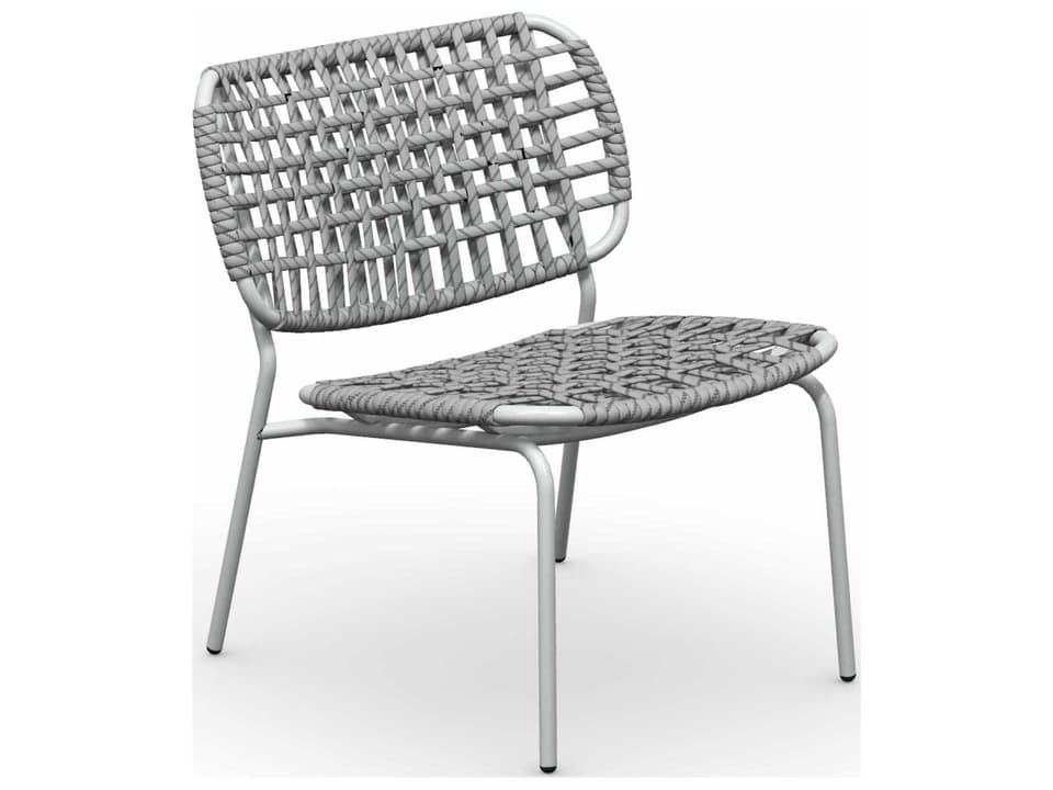 Yo Lounge Chair in Woven Rope and Metal
