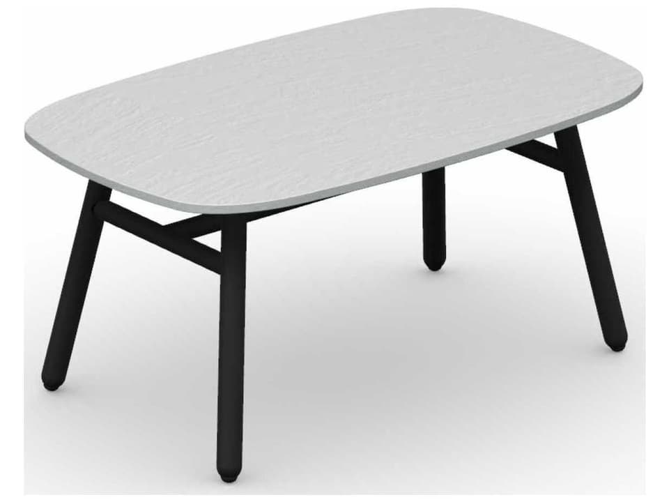 Connubia Yo Outdoor Rectangular Coffee Table in Matt Black and Slate White