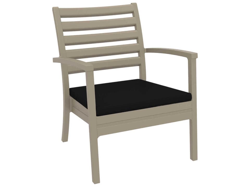 Artemis Taupe Polypropylene Cushion Lounge Chair