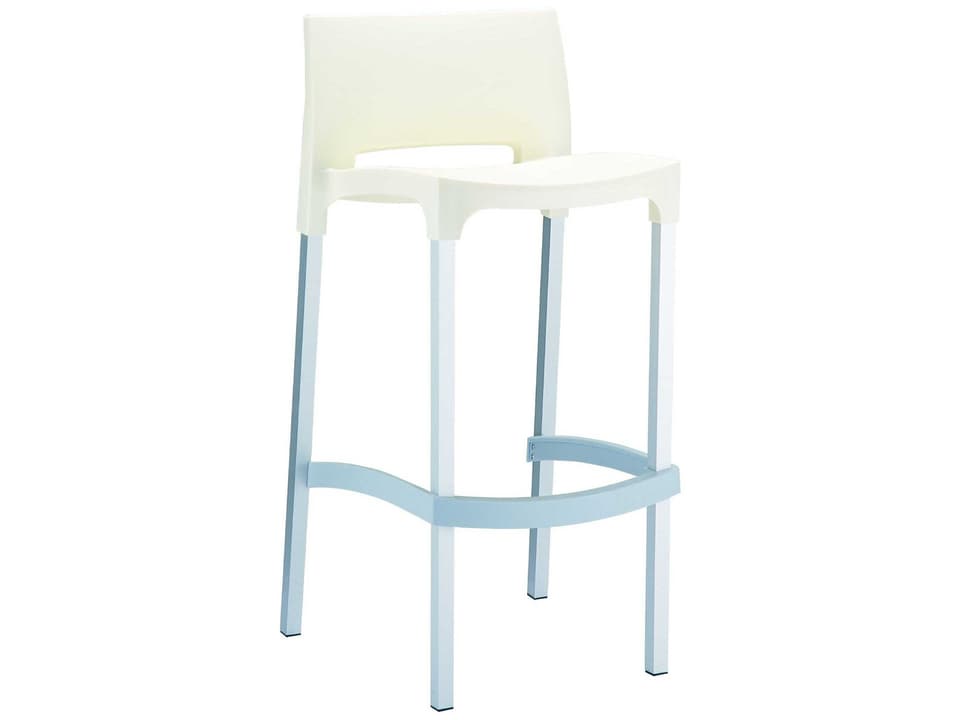Gio Beige Aluminum Resin Bar Stool