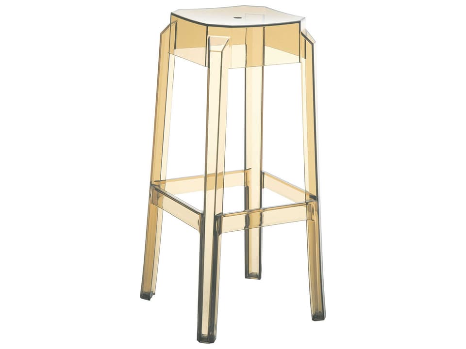 Fox Transparent Amber Bar Stool