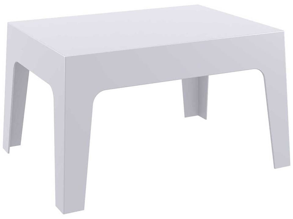 Box Rectangular Polypropylene Coffee Table in Silver