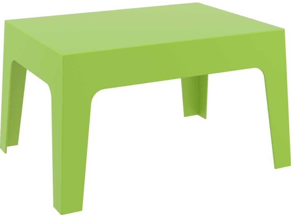 Box Rectangular Polypropylene Coffee Table in Tropical Green