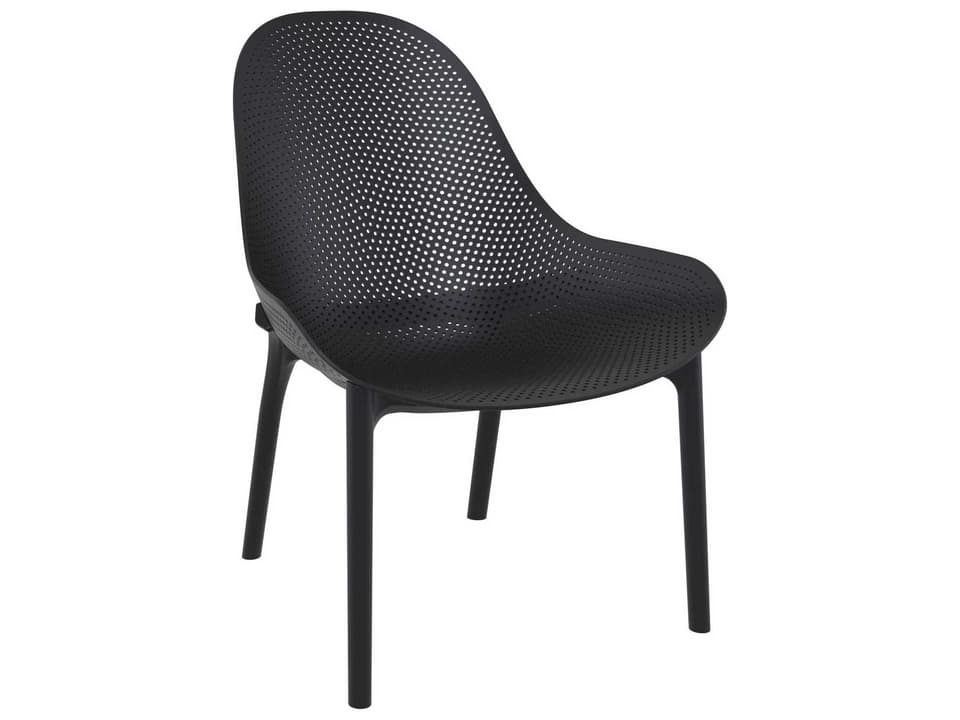 Sky Black Resin Lounge Chair