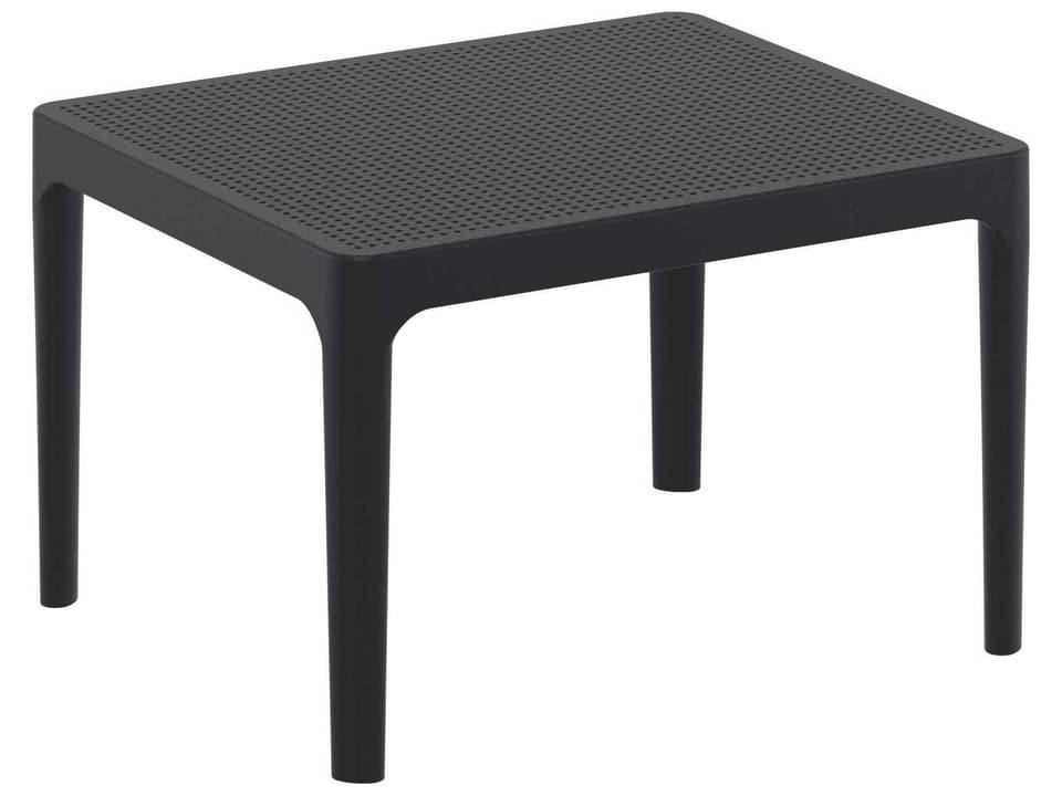 Sky Rectangular Polypropylene End Table in Black