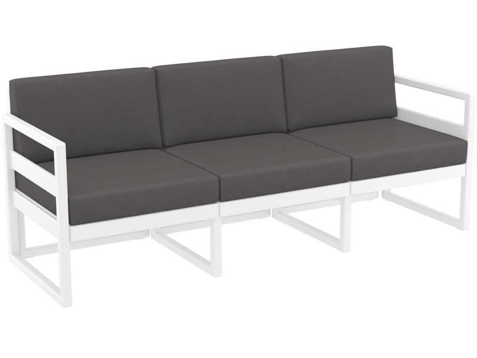 Mykonos White Resin Cushion Sofa