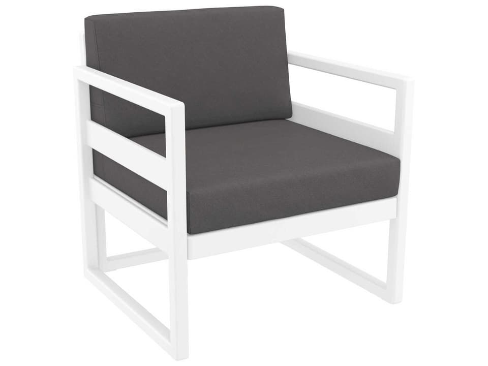 Mykonos White Resin Cushion Lounge Chair