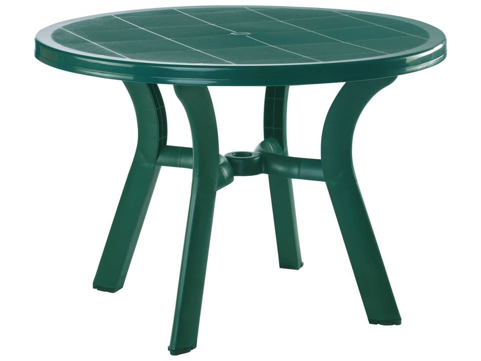 Truva 42-Inch Round Resin Dining Table in Green