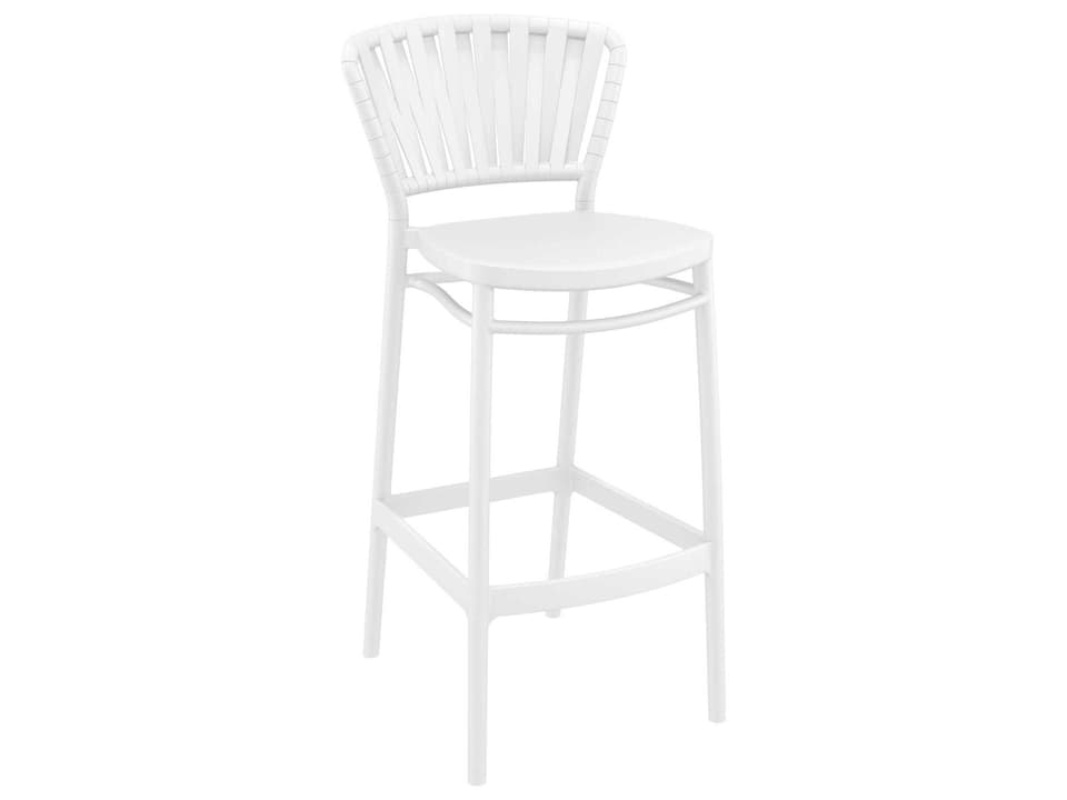 Portofino White Polypropylene Bar Stool