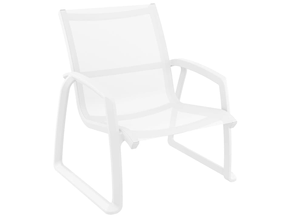 Pacific White Resin Sling Lounge Chair
