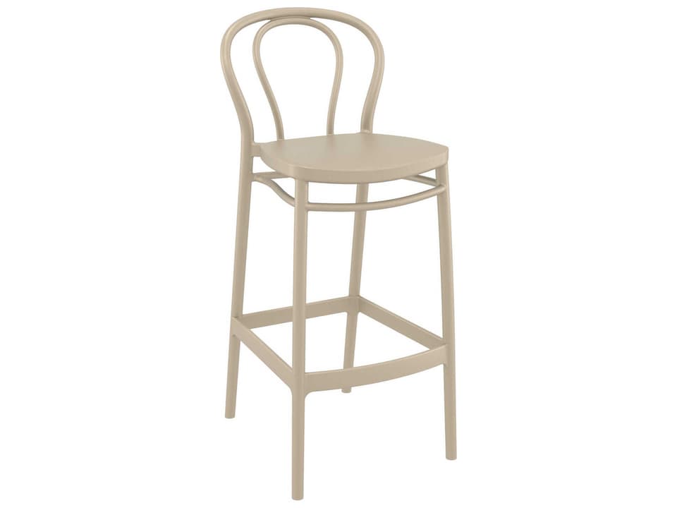 Victor Taupe Resin Bar Stool