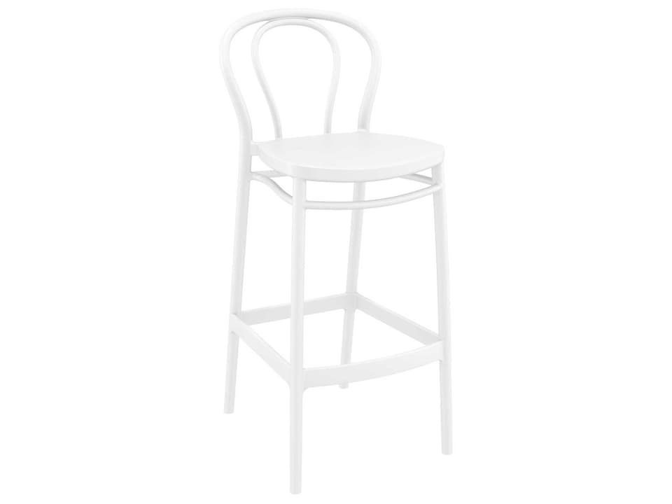 Victor White Resin Bar Stool