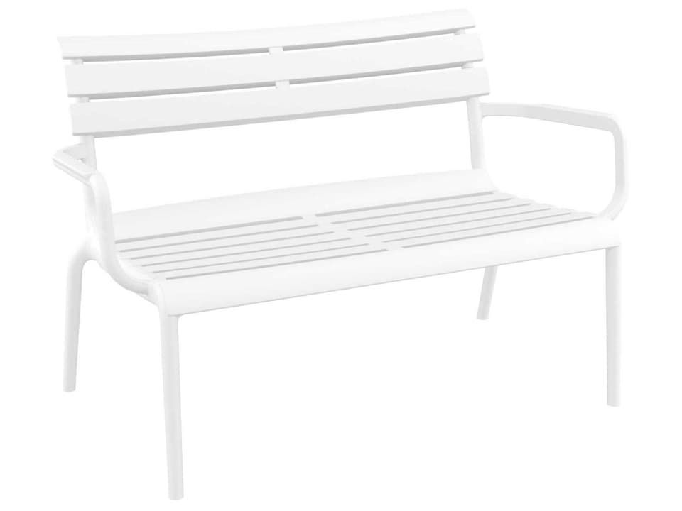 Paris White Polypropylene Bench