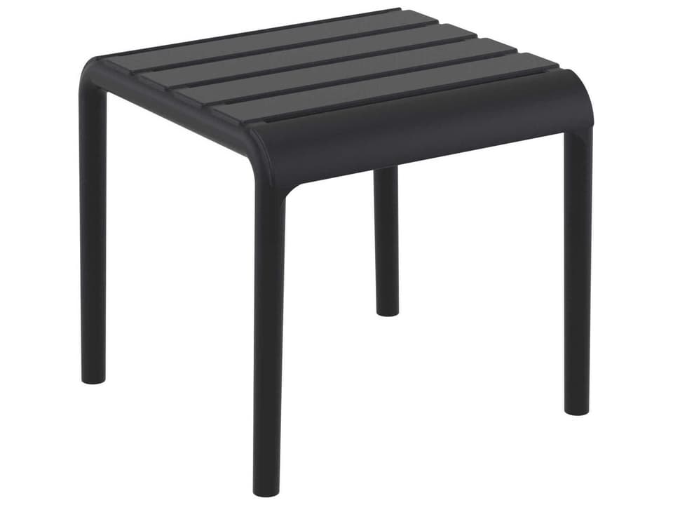 Paris 16-Inch Square End Table in Black