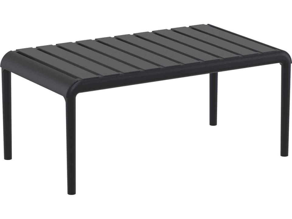 Paris Polypropylene Rectangular Coffee Table in Black