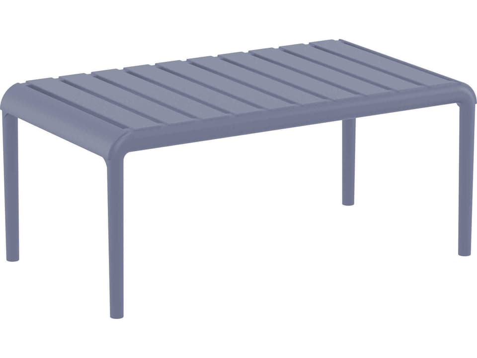 Paris Rectangular Polypropylene Coffee Table in Dark Gray