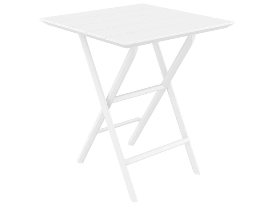 Helen 24-Inch Square Folding Bistro Table in White