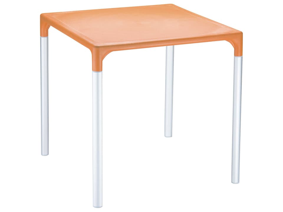 Mango 28-Inch Square Dining Table in Orange