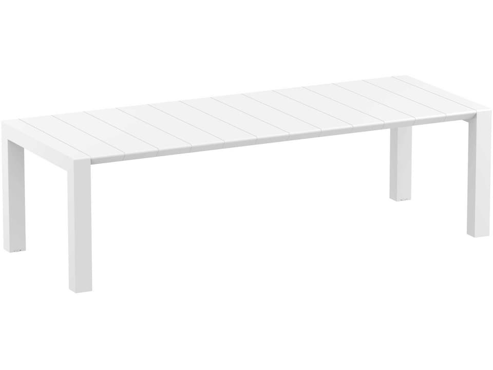 Vegas Extendable Rectangular Dining Table in White