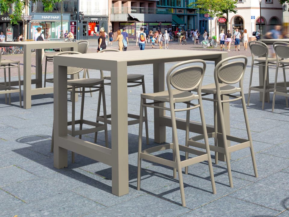 Vegas Marcel 5 Piece Extendable Bar Set in Taupe