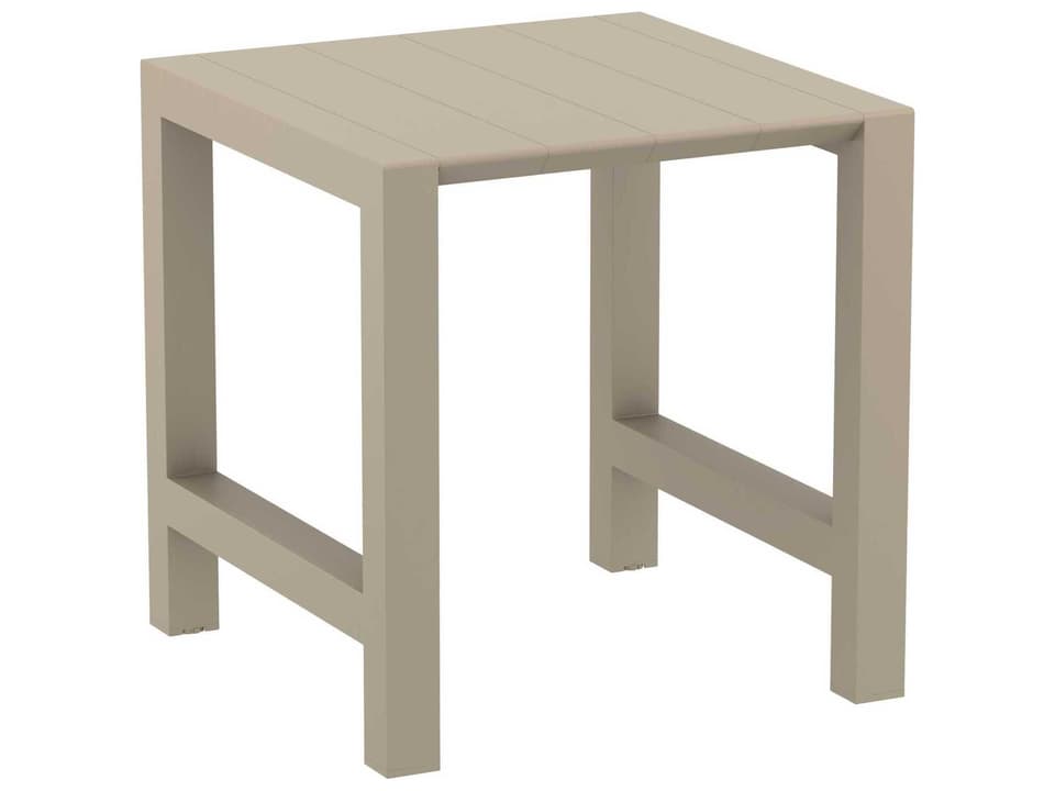 Vegas 39-55 Inch Extendable Polypropylene Bar Table in Taupe