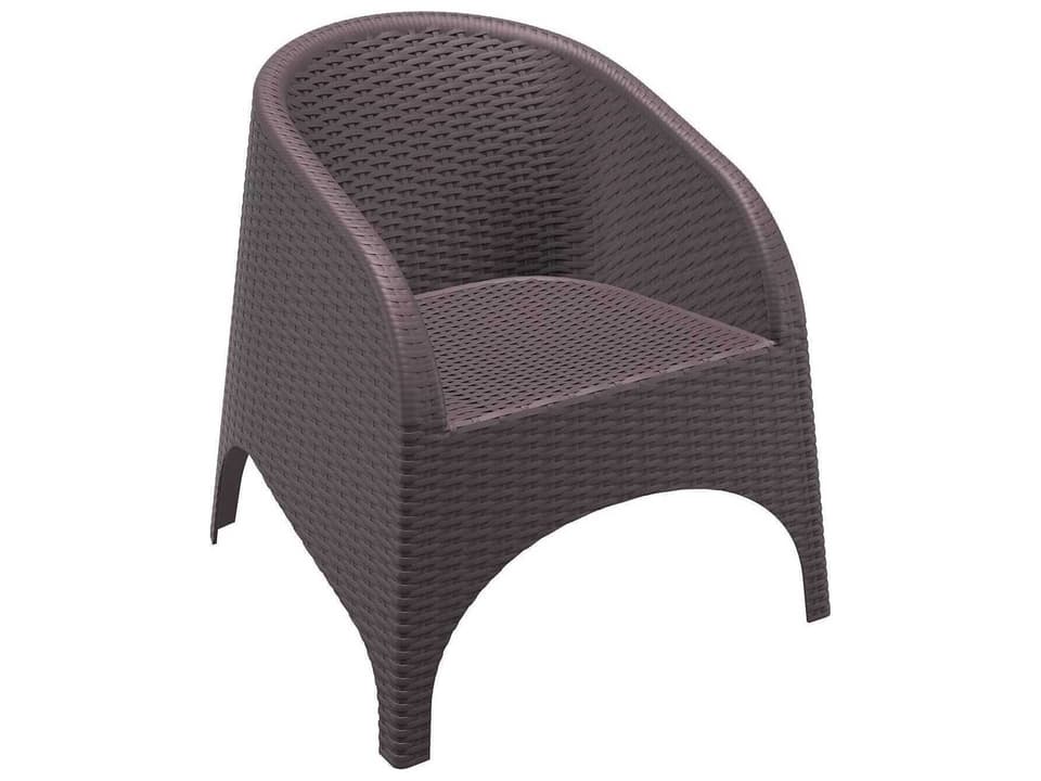 Aruba Brown Resin Lounge Chair