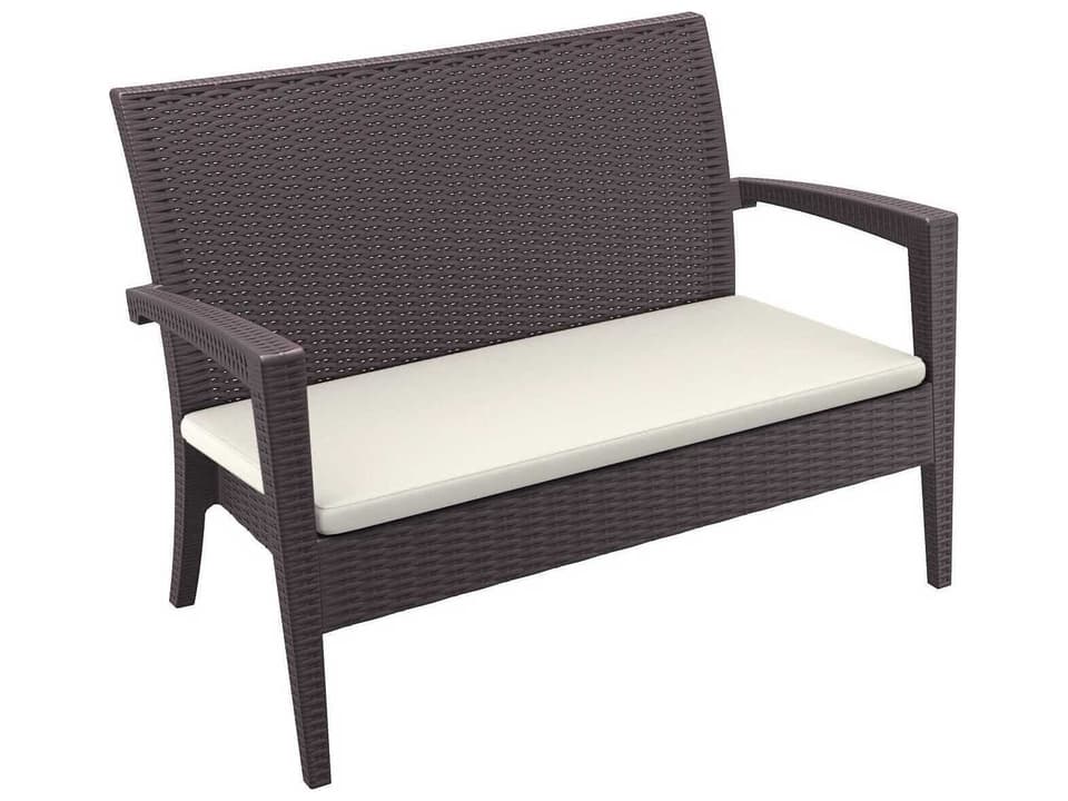 Miami Brown Resin Cushion Loveseat