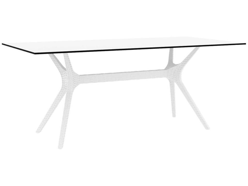 Ibiza 71-Inch White Rectangular Dining Table