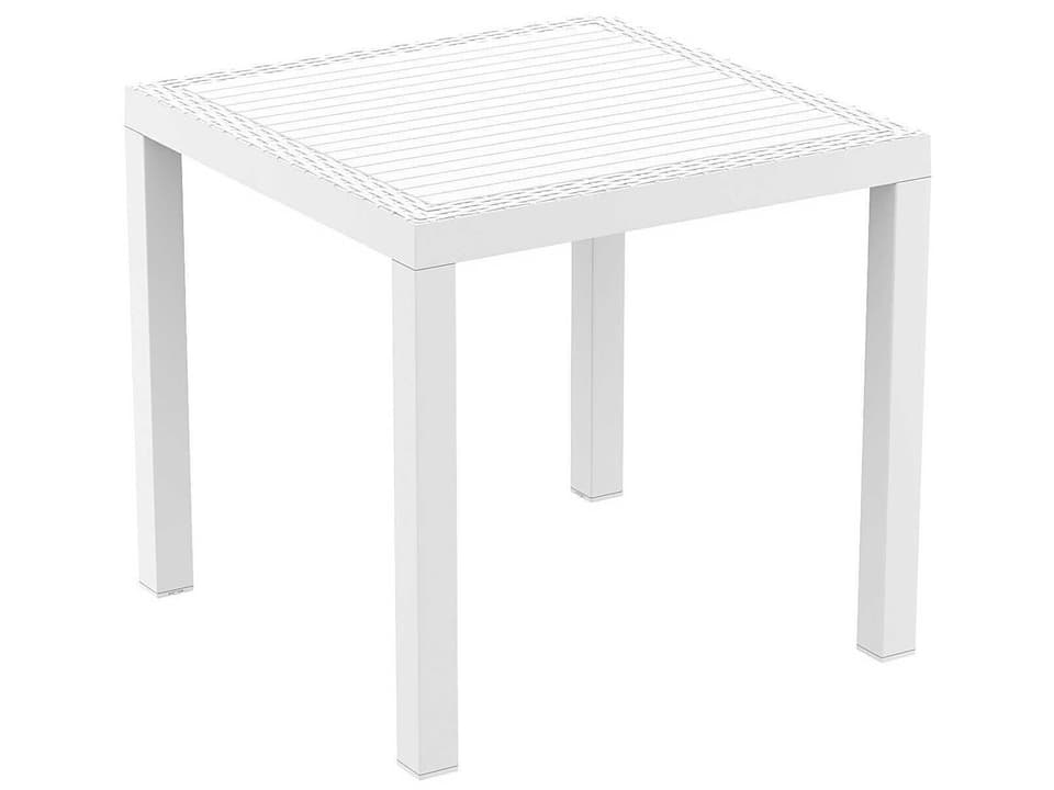 Orlando 31.5-Inch Resin Square Dining Table in White