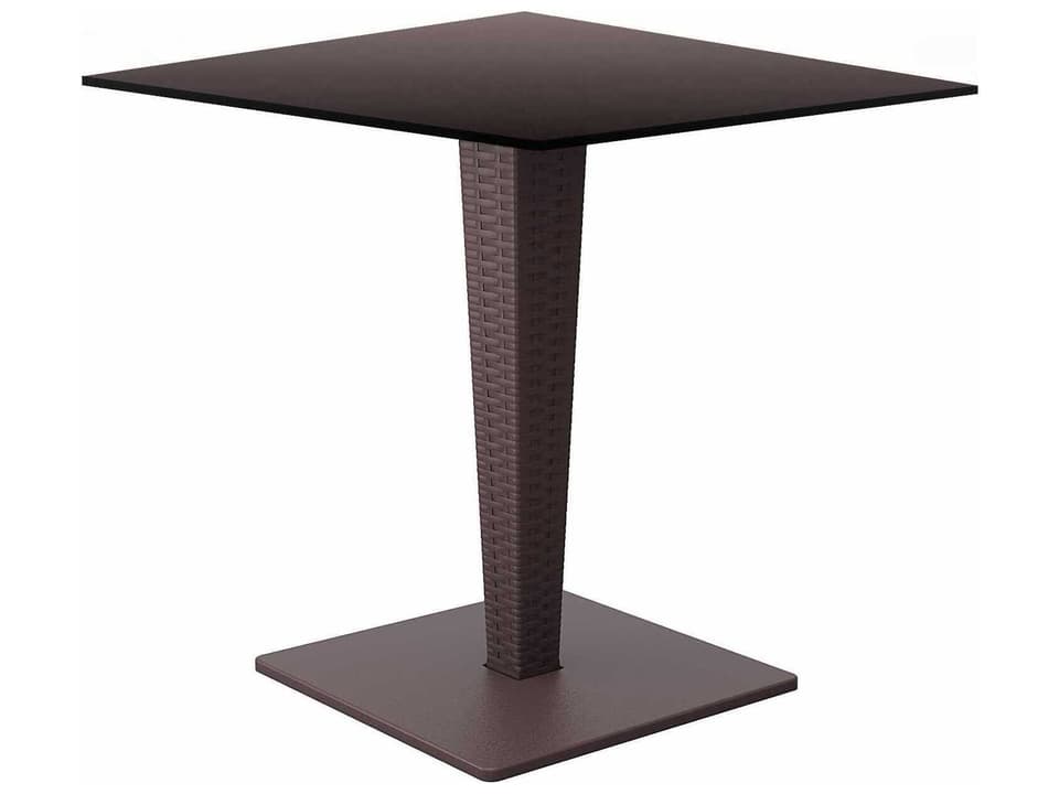 Riva 24-Inch HPL Top Square Dining Table in Brown