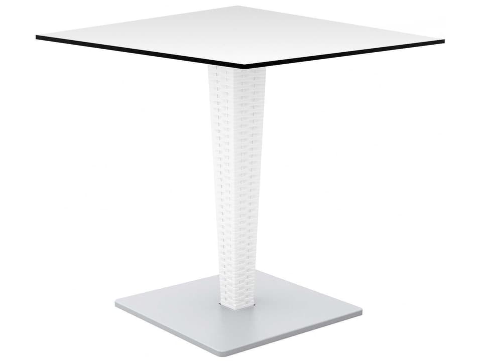 Riva 24-Inch Square Dining Table with HPL Top in White