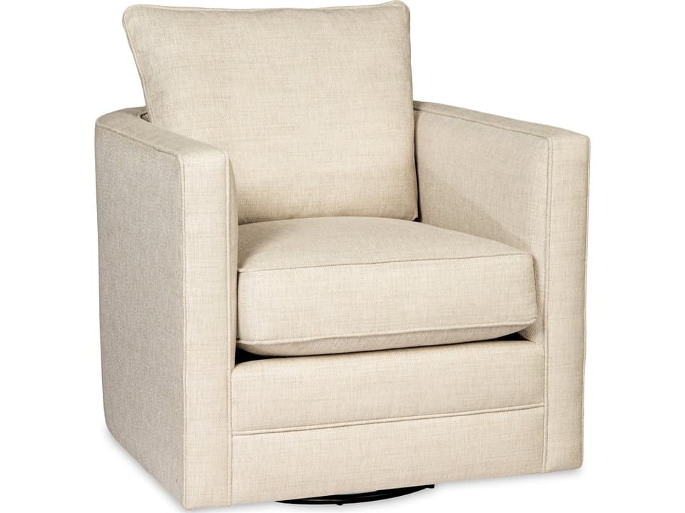 CM Modern Upholstered Swivel Glider Accent Chair with Track Arms