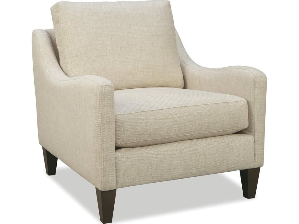 CM Modern Accent Chair with Track Arms and Tapered Legs